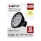 Satco 6.5 Watt MR16 LED - Black Finish - 3000K - GU5.3 Base - 500 Lumens - 12 Volt - Hologen S11398 - alternate 4